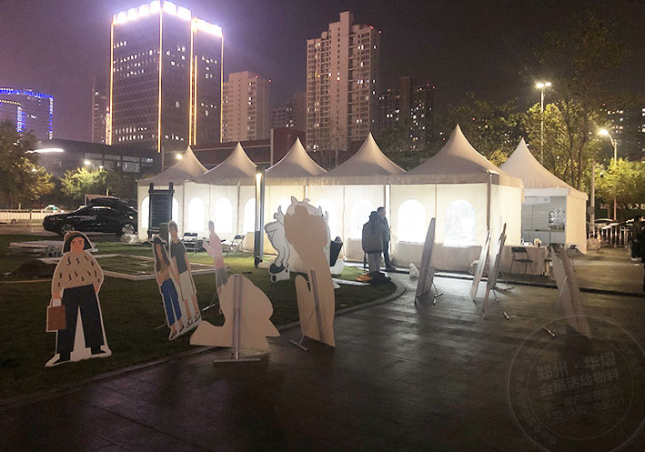 华熠郑州尖顶篷房租赁公司助力海汇美术中原咖啡潮饮嘉年华正式发布