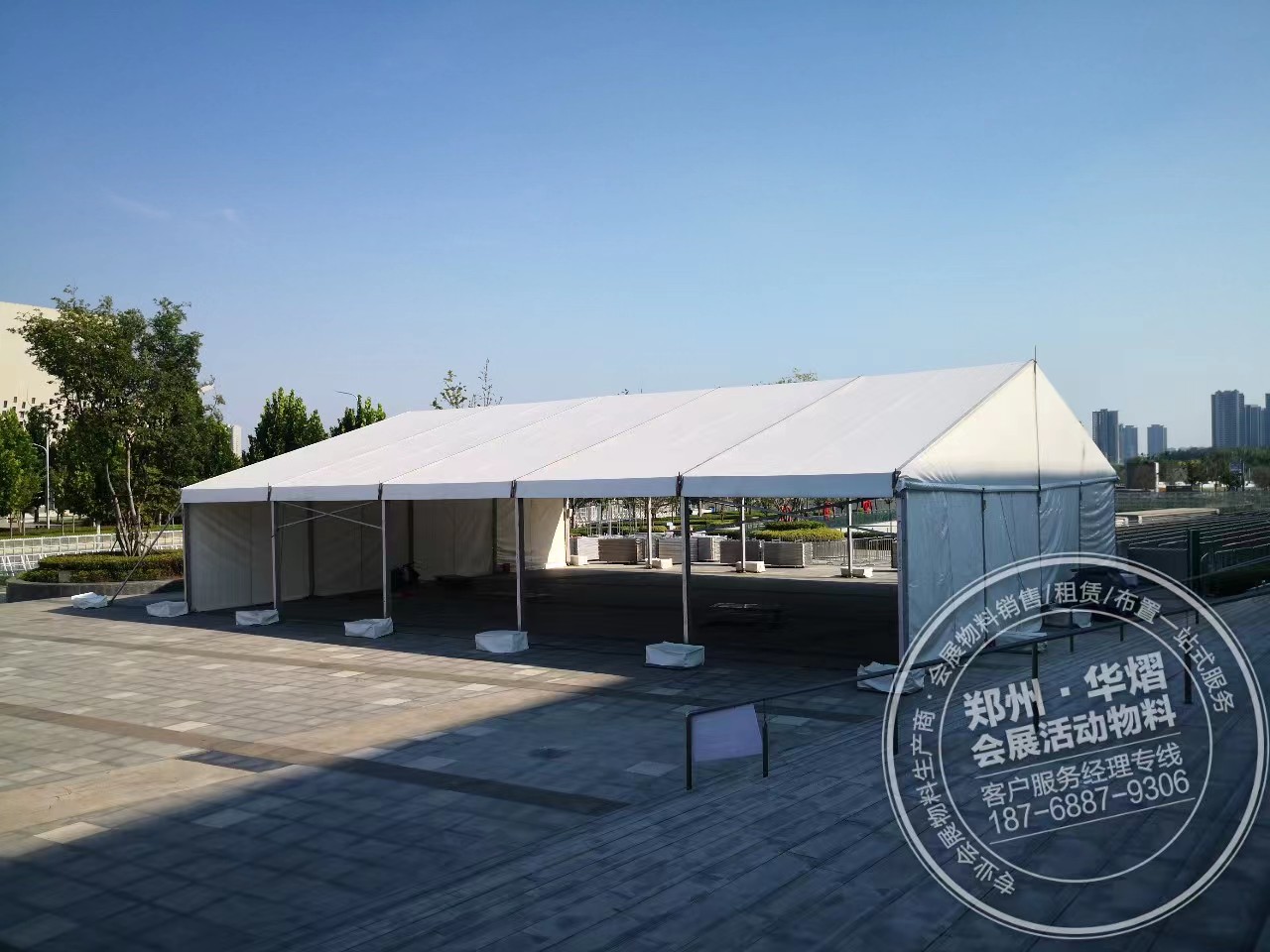 郑州奥体中心汪苏泷演唱会观众检票口篷房现场 20米跨度篷房出租